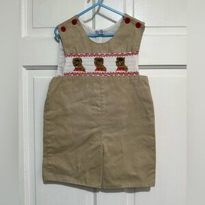 4T Lion Circus Shortalls Boys Jon Jons Khaki Romper One Piece Outfit Summer Zoo